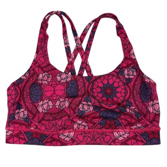 LULULEMON Energy Bra Size 6 Prisma Multi Guava Lava Boom Juice - Picture 4 of 7